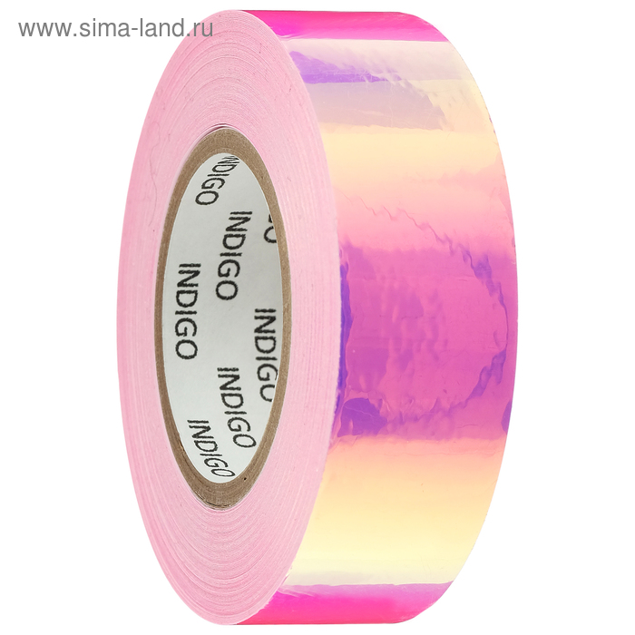Обмотка для обруча с подкладкой MIRROR RAINBOW 20 мм × 14 м, цвет флуоресцентный розовый - Фото 1