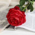 Цветы искусственные "Роза бархатная" 10х65 см, красный - фото 10841741