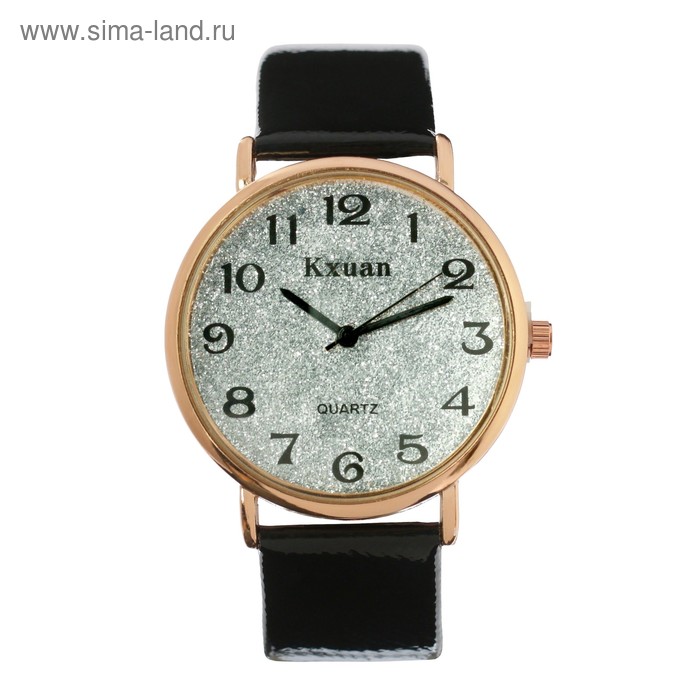 Часы наручные кварцевые женские Kxuan, d-3.5 см, черные - Фото 1