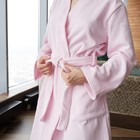 Халат махровый женский «Экономь и Я», размер 46-48, 100% хлопок, 320 г/м², нежно-розовый - Фото 4