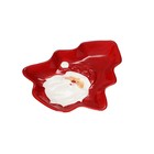 Блюдо керамическое Доляна «Дедушка Мороз», 21,4×17,9×2,7 см, цвет красный - Фото 2