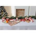 Чайная пара Доляна «Дедушка Мороз», 2 предмета: чашка 225 мл, блюдце, цвет красный - Фото 4