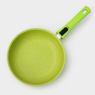Сковорода Trendy style, d=24 см, съёмная ручка, антипригарное покрытие, цвет зелёный - Фото 2