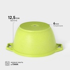 Кастрюля KUKMARA Trendy style, 3 л, d=22 см, h=13.5 см, антипригарное покрытие, стеклянная крышка, литой алюминий, зелёная - Фото 2