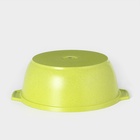 Кастрюля-жаровня KUKMARA Trendy style, 4 л, d=26 см, h=11 см, антипригарное покрытие, стеклянная крышка, зелёная¶ - Фото 4