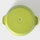 Кастрюля-жаровня KUKMARA Trendy style, 4 л, d=26 см, h=11 см, антипригарное покрытие, стеклянная крышка, зелёная¶ - Фото 5