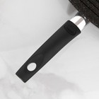 Сковорода-гриль квадратная Granit ultra, 28×28 см, съёмная ручка, стеклянная крышка, антипригарное покрытие, цвет чёрный - Фото 4