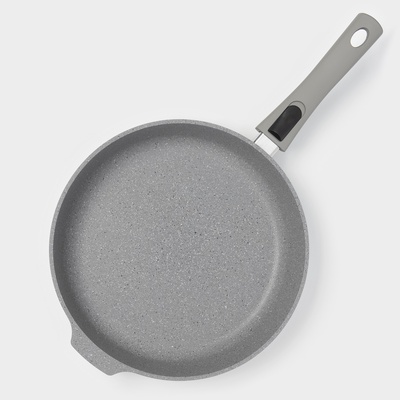 Сковорода KUKMARA, d=28 см, съёмная ручка, антипригарное покрытие, алюминий, серая
