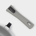 Сковорода KUKMARA «Мраморная», d=28 см, съёмная ручка, антипригарное покрытие, литой алюминий, серая - Фото 3