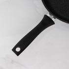 Сковорода, d=24 см, пластиковая ручка, стеклянная крышка, антипригарное покрытие, цвет тёмный мрамор - Фото 4