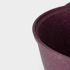 Кастрюля KUKMARA Trendy style, 4 л, d=24 см, h=14.5 см, антипригарное покрытие, стеклянная крышка, литой алюминий, фиолетовая - Фото 4