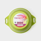 Кастрюля Trendy style, 4 л, стеклянная крышка, антипригарное покрытие, цвет зелёный - фото 4512046