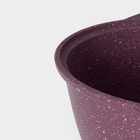 Кастрюля KUKMARA Trendy style, 3 л, d=22 см, h=13.5 см, антипригарное покрытие, стеклянная крышка, литой алюминий, фиолетовая - Фото 4