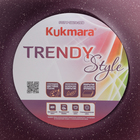 Кастрюля KUKMARA Trendy style, 3 л, d=22 см, h=13.5 см, антипригарное покрытие, стеклянная крышка, литой алюминий, фиолетовая - Фото 6