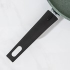 Сковорода, d=26 см, съёмная ручка, стеклянная крышка, антипригарное покрытие, цвет фисташковый мрамор - Фото 4