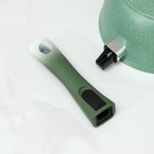 Ковш, 2,2 л, съёмная ручка, стеклянная крышка, антипригарное покрытие, цвет зелёный - Фото 5