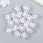 Бусины для творчества пластик "Кристалл-многогранник белый" набор 16 гр 1,2х1,4 см - Фото 2