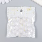 Бусины для творчества пластик "Кристалл-многогранник белый" набор 16 гр 1,2х1,4 см - Фото 3