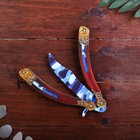 Сувенир деревянный «Нож бабочка» синий камуфляж - фото 3843031