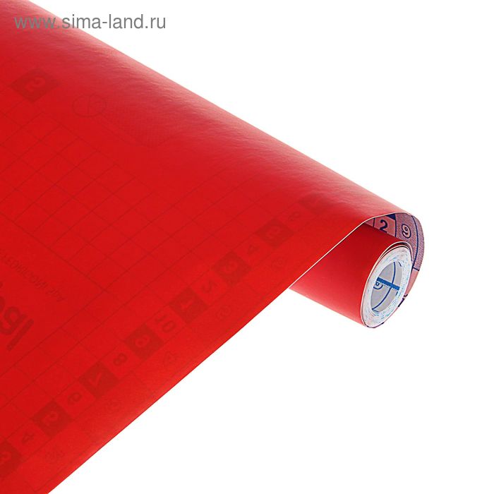 Плёнка самоклеящаяся Цветная, 0.5 х 3 м, Sadipal, 100 мкм, Matt, красная - Фото 1