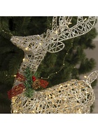 Светодиодная фигура «Олень с санями серебристый», олень: 50×85×18 см, сани: 70×43×22 см, металл, 220 В, свечение тёплое белое - Фото 8