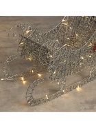 Светодиодная фигура «Олень с санями серебристый», олень: 50×85×18 см, сани: 70×43×22 см, металл, 220 В, свечение тёплое белое - фото 7346375 Светодиодная фигура «Олень с санями серебристый», олень: 50×85×18 см, сани: 70×43×22 см, металл, 220 В, свечение тёплое белое - фото 7346375