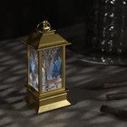 Светодиодная фигура «Фонарь с оленем» 5.5 × 13 × 5.5 см, пластик, батарейки AG13х3 (в комплекте), свечение тёплое белое - Фото 2