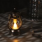 Светодиодная фигура «Золотистый фонарь» 8 × 12 × 6 см, пластик, батарейки AG13х3, свечение тёплое белое - фото 3938179