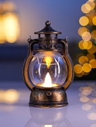 Светодиодная фигура «Бронзовый фонарь» 8×12×6 см, пластик, батарейки AG13×3 (в комплекте), свечение тёплое белое - Фото 1