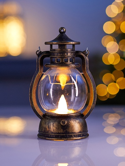 Светодиодная фигура «Бронзовый фонарь» 8×12×6 см, пластик, батарейки AG13×3 (в комплекте), свечение тёплое белое