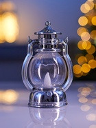 Светодиодная фигура «Серебристый фонарь» 8×12×6 см, пластик, батарейки AG13×3 (в комплекте), свечение тёплое белое - Фото 3