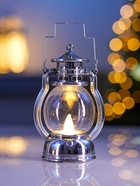 Светодиодная фигура «Серебристый фонарь» 8×12×6 см, пластик, батарейки AG13×3 (в комплекте), свечение тёплое белое - Фото 7