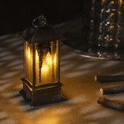 Светодиодная фигура «Фонарь со свечками» 5 × 12 × 5 см, пластик, батарейки AG13х3, свечение тёплое белое - фото 319790077