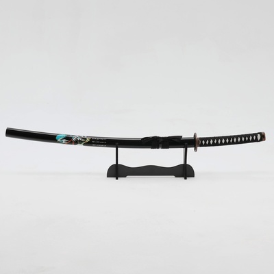 Макет оружия «Сувенирная катана на подставке. Изаму», 100 см, клинок 68 см, чёрная
