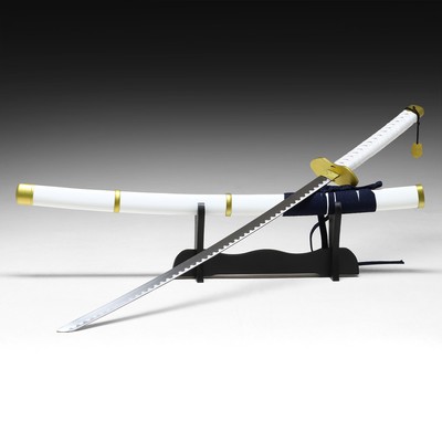 Сувенирное оружие "Катана Ясу" 103 см, клинок 68 см, на подставке, белая