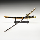 Сувенирное оружие "Катана Мика" 103 см, клинок 68 см, чёрная, на подставке - фото 8881976