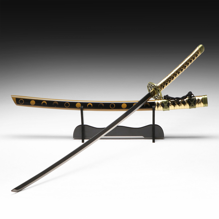 Сувенирное оружие "Катана Мика" 103 см, клинок 68 см, чёрная, на подставке - Фото 1