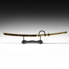 Сувенирное оружие "Катана Мика" 103 см, клинок 68 см, чёрная, на подставке - Фото 2