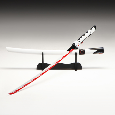 Сувенирное оружие "Катана Гэндзи" 104 см, клинок 68 см, на подставке, белая