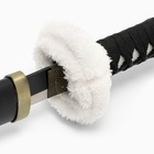 Макет оружия «Сувенирная катана на подставке. Ло», 103 см, клинок 68 см, чёрная с белым - Фото 4