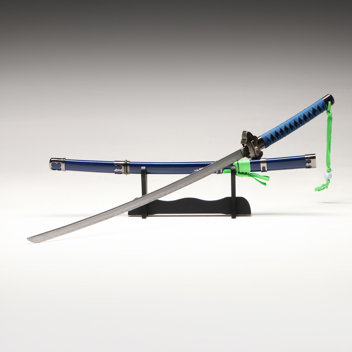 Сувенирное оружие "Катана Рин" 106 см, клинок 68 см, синяя, на подставке - Фото 1