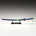 Сувенирное оружие "Катана Рин" 106 см, клинок 68 см, синяя, на подставке - Фото 2