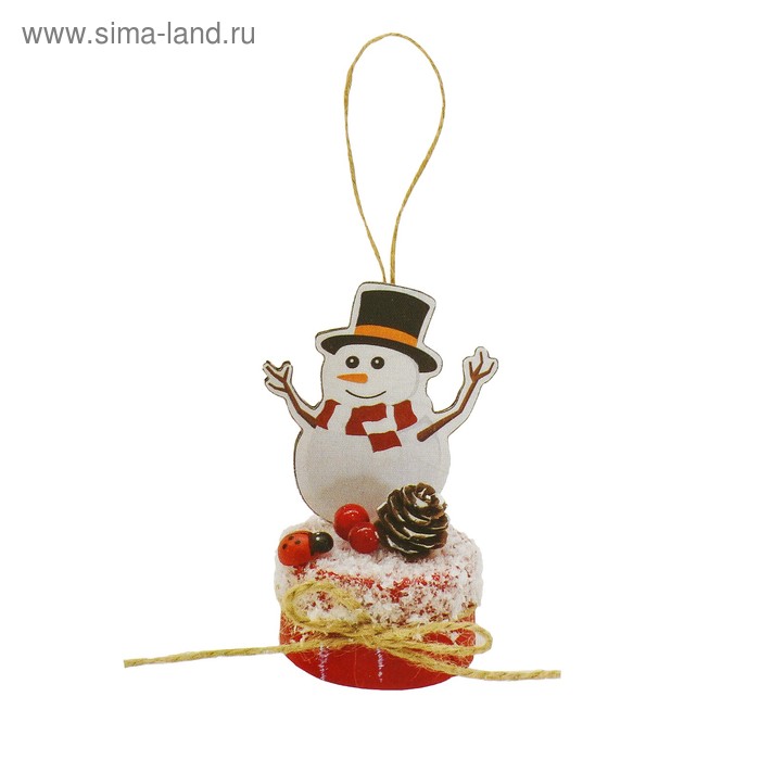 Набор для творчества - создай ёлочное украшение «Снеговичок в цилиндре»