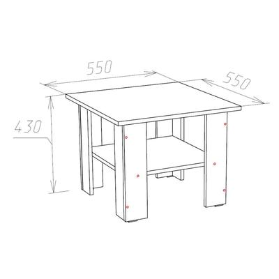 Стол журнальный Лофт, Венге