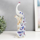 Сувенир керамика "Павлин на дереве" синий с золотом 29х12х7,3 см 4467233