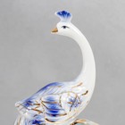 Сувенир керамика "Павлин на дереве" синий с золотом 29х12х7,3 см 4467233