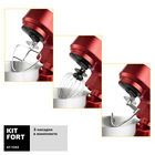 Миксер Kitfort KT-1353, планетарный, 1000 Вт, 4 л, 3 насадки, красный - фото 51332441 Миксер Kitfort KT-1353, планетарный, 1000 Вт, 4 л, 3 насадки, красный - фото 51332441