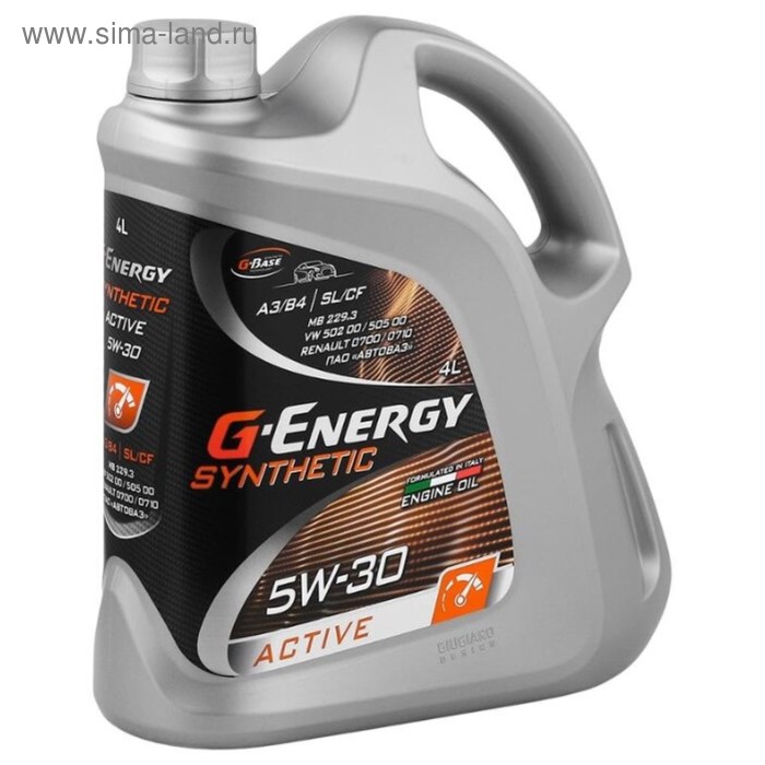 Масло моторное G-Energy Synthetic Active 5W-30, 4 л - Фото 1