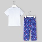 Пижама для мальчика KAFTAN "Family look" р.36 (134-140), белый/синий - Фото 8