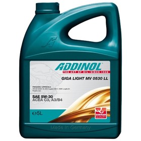 

Масло моторное, ADDINOL Giga Light MV 0530 LL 5W-30, 5 л